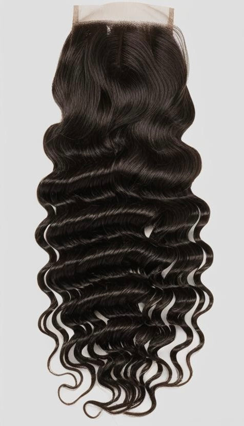 Raw Cambodian Loose Deep Wave 5x5 HD Lace Closure
